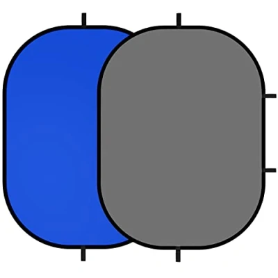 Abbildung von Selens Grau Blau Hintergrund Fotografie Screen Chromakey 150x200cm Hintergründe Fotohintergrund Faltbarer Pop Up Musselin Self Tape Background Backdrop für Porträt Studio YouTube Video Live Streaming
