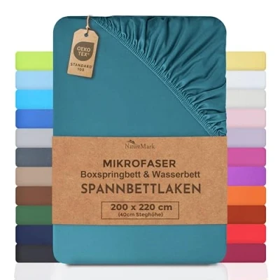 Abbildung von NatureMark Waschhandschuh Waschhandschuhe 500 gsm (10er Set), 100% Baumwolle (10 St), Premium Frottier Waschhandschuhe, 15x21cm, Hell blau