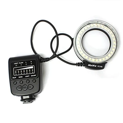 Abbildung von Meike LED Macro Ring Blitzlicht FC 100 Kompatibel mit Canon Nikon Pentax Olympus DSLR Kamera Camcorder Adapterringen