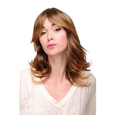 Abbildung von WIG ME UP TYW60349 33T144 Damenperücke Perücke langer Pony glatt leicht gewellte Spitzen Braun Blond Mix Goldblond Gesträhnt