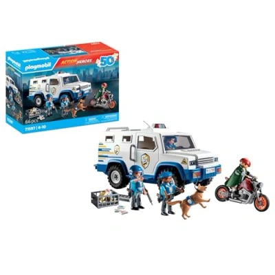 Abbildung von Playmobil® Konstruktions Spielset Geldtransporter (71597), Action Heroes, 50 Jahre, (66 St), Made in Europe