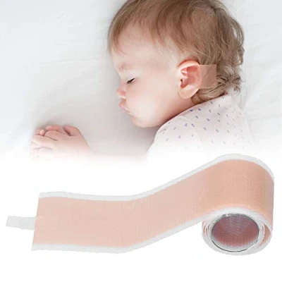 Abbildung von Baby Auricle Valgus Korrekturpflaster, Neugeborene Ohrästhetische Korrekturen Kinder Kleinkind hervorstehende Ohrpflaster Aufkleber, Ohr Korrektur, Silikon Gel Ohrband 4cmx50cm