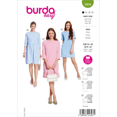 Abbildung von Kleid Burda 5804 34 48