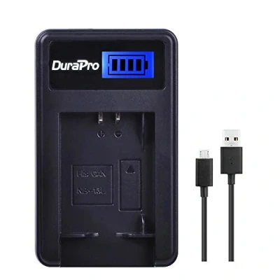 Abbildung von DuraPro Rapid LCD USB Akku Ladegerät für Canon NB 13L Akku; PowerShot G7X Mark II, G7X, G1X III, G5X, G9X, G9X SX620 HS, SX720 SX730 SX740 HS Kamera