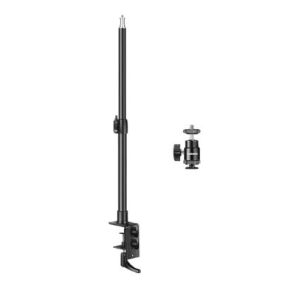 Abbildung von NEEWER Kamera Tischhalterung mit C Klemme, 2er Pack 13,8&quot; 23,6&quot; Verstellbarer Desktop Lichtstativ, Tischstativ 1/4&quot; Kugelkopf Cold Shoe Mount Adapter, Langer Griff für DSLR, Max. Belastung 5kg
