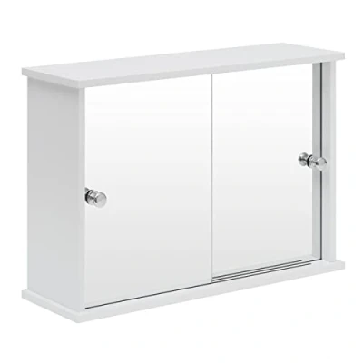 Abbildung von EUGAD Spiegelschrank (1 St) mit Ablage, aus Holz 56x36x14 cm, weiß