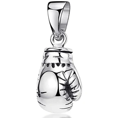 Abbildung von Materia Kettenanhänger Silber Herren Boxhandschuh Kampfsport geschwärzt KA 45, 925 Sterling Silber,