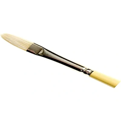 Abbildung von Winsor &amp; Newton 5870004 Künstler Chunking Schweineborsten Pinsel für Ölfarben, hohe Farbaufnahme, gleichmäßige Farbabgabe Filbertpinsel Nr. 4, langer Stiel