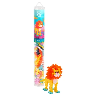 Abbildung von Plus 4324 Geniales Konstruktionsspielzeug, Löwe, Kreativ Bausteine Tube, Bausteinset für Kinder ab 5 Jahren, 100 Teile