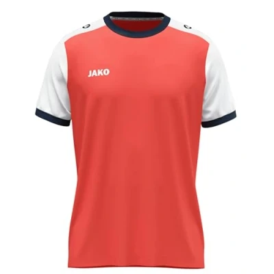 Abbildung von JAKO Unisex Kinder Trikot Dynamic, Kurzarm, Coral/weiß/Marine, 152