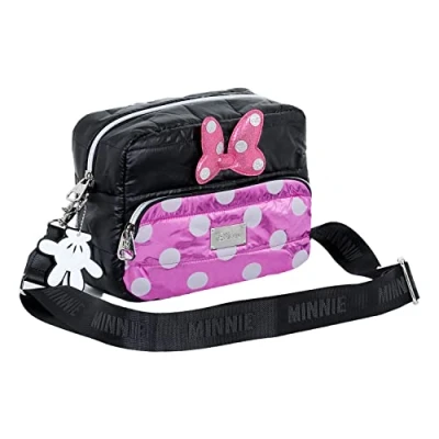 Abbildung von Disney Minnie Maus Air Padding IBiscuit Schultertasche, Schwarz