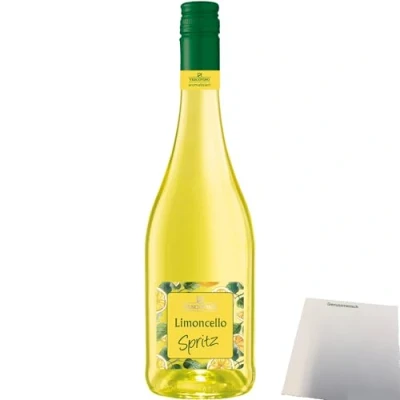 Abbildung von Vescovino Limoncello Spritz alkoholisches Mischgteränk süß 10% vol. (0,75 Liter Flasche) + usy Block