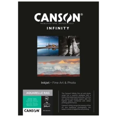 Abbildung von CANSON Infinity InkJet FineArt Fotopapier ARCHES AQUARELLE RAG A3 25 Blatt 310g/qm, 29,7x42 cm