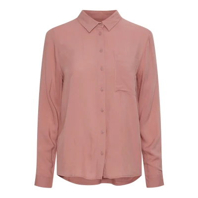 Abbildung von ICHI Ihmain SH Hemdbluse, Damen, Größe: 40, Ash rose