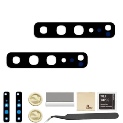 Abbildung von LUVSS 2 Pack Kamera Glas für Samsung Galaxy S10 5G Rückseite Deckel Linse Original Wasserdich Ersatz Reparatur Set SM G977B/F