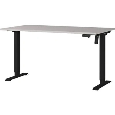 Abbildung von Germania Schreibtisch 8023 630, Kaschmir/Schwarz, elektr. höhenverstellbar, 140 x 119 80 cm (BxHxT)
