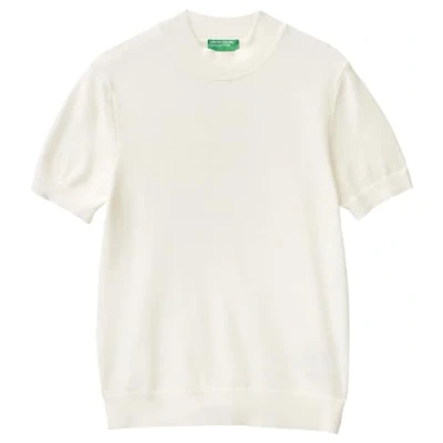 Abbildung von United Colors of Benetton Damen Trikot Rollkragen M/M 1035d201w Pullover, Cremeweiß 000, XS