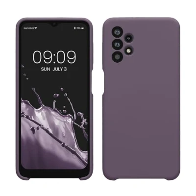 Abbildung von kwmobile Hülle kompatibel mit Samsung Galaxy A32 5G Silikon Handy Case Handyhülle weiche Oberfläche kabelloses Laden Helle Iris