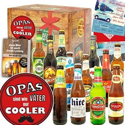 Abbildung von Coole Opas + Geschenk 12x Bier Welt Geburtstagsgeschenk Opa