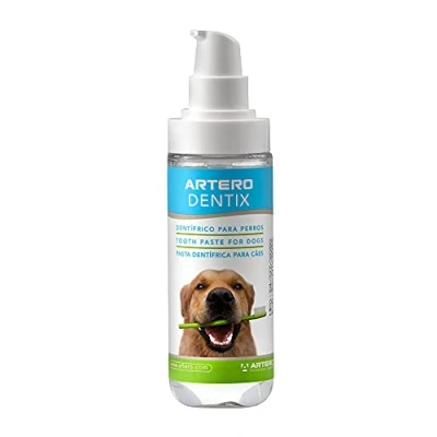 Abbildung von Artero Dentix Zahnfleischgel für Hunde, hält Zahnstein und Mal Alient.