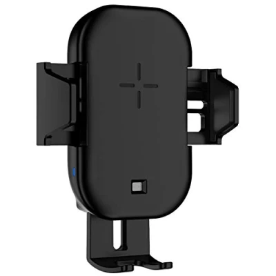 Abbildung von Callstel Smartphone Halterung: Qi Ladehalter für Kfz Lüftungsgitter, Automatik Klemme, 15W (Kfz Halterung, Handyhalterung Kfz, Handyhalter Auto)