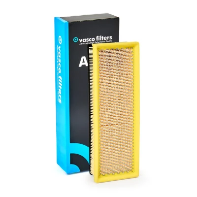 Abbildung von DAVID VASCO A045 Luftfilter 59 114 318 rechteckig Filtereinsatz mit Vorfilter, integriertem Gitter PEUGEOT: 207 Schrägheck, 206 Schrägheck