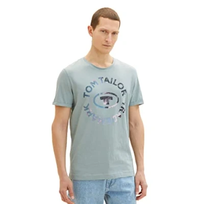 Abbildung von TOM TAILOR Herren 1037993 T Shirt, 28129 Light Ice Blue, L