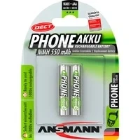 Abbildung von ANSMANN AG Akku AAA Micro 550 mAh 1,2V NiMH, 2 Stück, wiederaufladbar mit maxE (1.2 V)