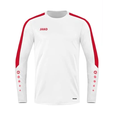 Abbildung von JAKO Kinder Sweatshirt Power, Weiß/Rot, 116