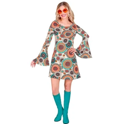 Abbildung von Widmann S.r.l. Kostüm Retro Damen Kleid &#039;Flowers&#039;, Mehrfarbig