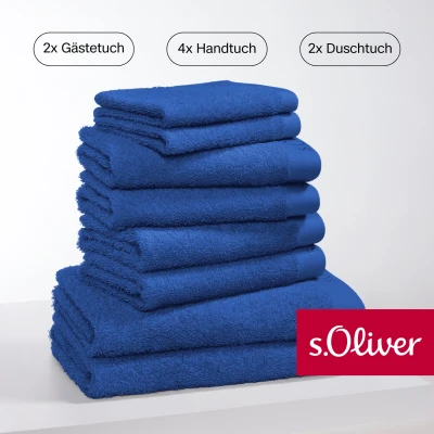 Abbildung von s.Oliver Handtuch Set &quot;s. Oliver, besonders weich und saugfähig&quot;, (Set, 8 St., 2 Gästetücher 30x50 cm 4 Handtücher 50x100 Duschtücher 70x140 cm), 30x50, 50x100,