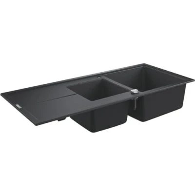 Abbildung von Grohe Granitspüle Einbauspüle K400 80 C 116/50 1.5 rev, granit schwarz, 0/0 cm