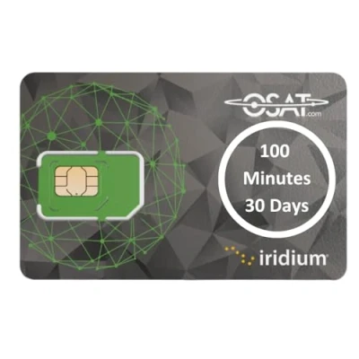 Abbildung von OSAT Iridium 100 Min Prepaid Satellitentelefon Sprechzeit 30 Tage Gültigkeit Wiederaufladbar Rollover Online Aktivierung und Aufladungen Keine Aktivierungsgebühr monatliche Gebühr