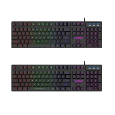 Abbildung von HAC24 2X RGB LED Gaming QWERTZ Tastatur Schwarz USB Keyboard Beleuchtet Deutsches Layout