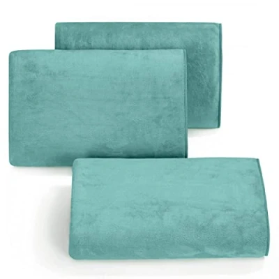 Abbildung von Eurofirany Handtuch Mikrofaser Schnelltrocknend Weich Schlicht Set 3 er Pack Oeko Tex Sporthandtuch und Strandhandtuch