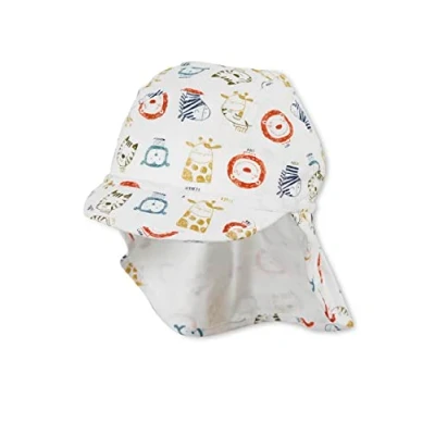 Abbildung von Sterntaler Baby Unisex Schirmmütze Nackenschutz Safari Tier Baby, Mützen aus Baumwolle beige, 49