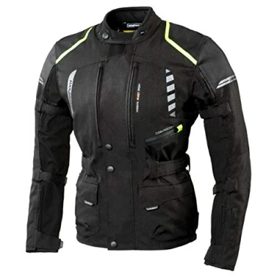 Abbildung von REBELHORN Hiker II Motorradjacke Langlebige Materialien CE Level 2 Ellbogen und Schulterschutz Reissa Membranbelüftung Reflektierende Elemente 7 Taschen