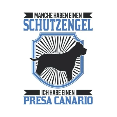 Abbildung von Presa Canario Notizbuch: Schutzengel Dogo Schutzhund / 6x9 Zoll 120 karierte Seiten