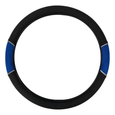 Abbildung von Sakura SS1447 Racing Lenkradbezug, Blau Netzstoff