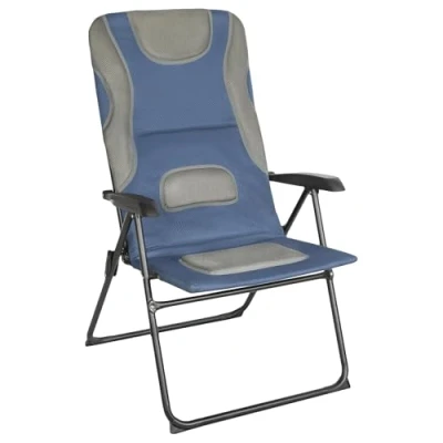 Abbildung von HOMECALL Gartenstuhl Hochlehner Campingstuhl Klappstühle Gepolstert Faltstuhl Balkonstuhl (Anglerstuhl, 1 St), mit 5 Fach Verstellbare lehne, für Camp Garten Balkon, Belastbar 150KG