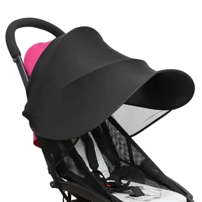 Abbildung von KYSUN Baby Kinderwagen Sonnenschutz, Sonnenschutz für Kinderwagen, Markise Schatten Baldachin Buggys, Anti Wind Und UV, Schwarz