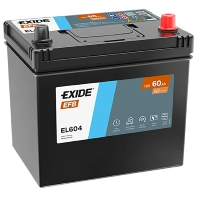 Abbildung von EXIDE Start Stop EL604 Batterie 12V 60Ah 520A B0 MAZDA: CX 5 II, 5, 3 Limousine, MITSUBISHI: OUTLANDER 3, ASX SUV, KIA: Picanto I, RIO
