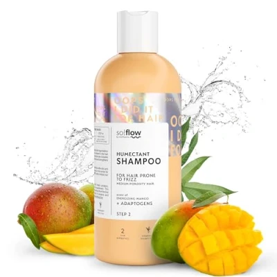 Abbildung von So!Flow Feuchtigkeitsshampoo für mittlere Porosität Mit Aloe &amp; Panthenol, nährt tief, stärkt und glättet gesundes Haar Shampoo Fettiges Ohne Silikone Hair