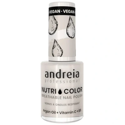 Abbildung von Andreia Professional NutriColor Atmungsaktiver Nagellack Veganer und Tierversuchsfreier Nagelkunst mit langanhaltendem Glanz Finish Farbe NC2 Creme 10.5ml