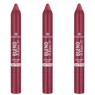 Abbildung von essence blend &amp; line eyeshadow stick, Lidschatten, Nr. 02, Rot, langanhaltend, hochpigmentiert, mit Ölen, vegan, ohne Mikroplastikpartikel, Nanopartikel frei, Parfüm, 3er Pack (3x1.8g)