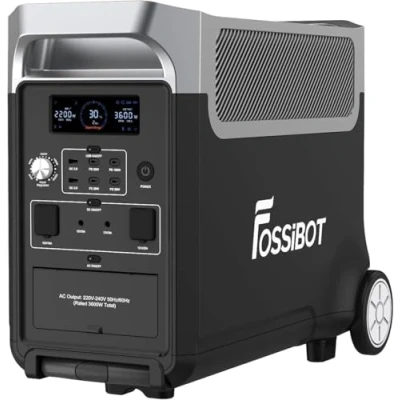 Abbildung von FOSSiBOT F3600 Pro Solargenerator, 3840Wh LiFePO4 Tragbare Powerstation, 3x230V AC Ausgang 3600W (7200W Peak), Stormerzeuger Schnelles Stromspeicher Aufladen Reise Power station, Outdoor Camping