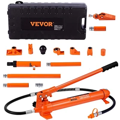 Abbildung von VEVOR Hydraulischer Wagenheber Luftpumpe 10 t, Lufthydraulischer Heber 135 mm Hub Rot, inkl. 100/195 / 300/500 Verlängerungsstange, Elektrostatisches Pulversprühen Autoreparatur
