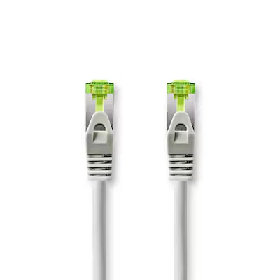 Abbildung von Nedis Cat 7 Kabel S/FTP RJ45 Stecker 1.00 m Rund LSZH Grau Verpackung mit Sichtfenster
