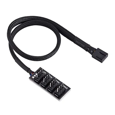 Abbildung von Annadue 4 Pin Kühler Lüfter Adapter Kabel, PWM Lüfternabe, Computer CPU/Case Lüfterleistung, Multi Splitter Anschlusskabeladapter