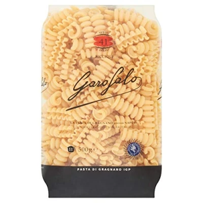 Abbildung von 10x Riccioli No. 41 Neapolitanische Hartweizengrieß Packung mit 500g Pasta IGP + Italian Gourmet polpa 400g